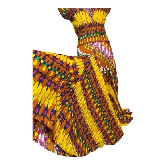 Sandy Starkman Geometric Print MIDI Dress Size M - Picture 6 of 7